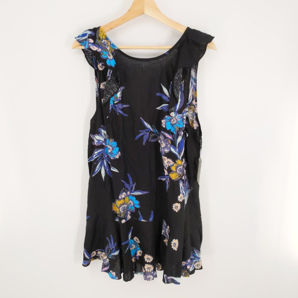 Free People Black Summer Tulum Linen Blend Tunic - Picture 2 of 7